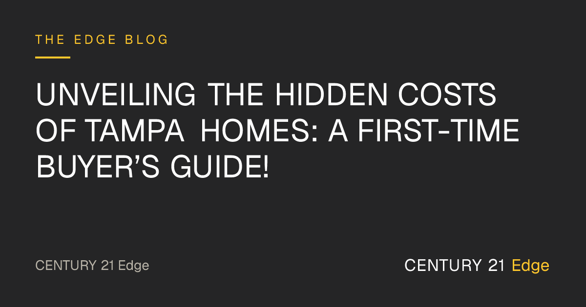 Unveiling the Hidden Costs of Tampa Homes: A First-Time Buyer’s Guide!
